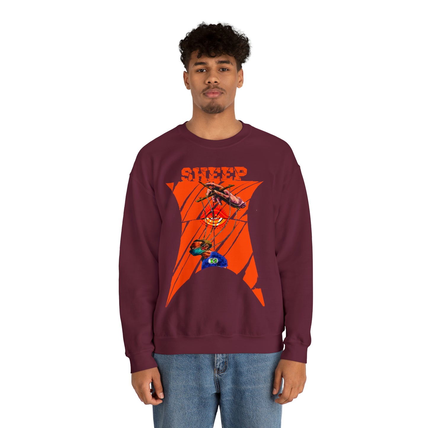 Unisex Sweatshirt Sheep And Puppet