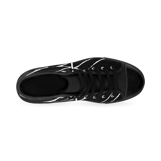 Men's High-Top Sneakers Black Square