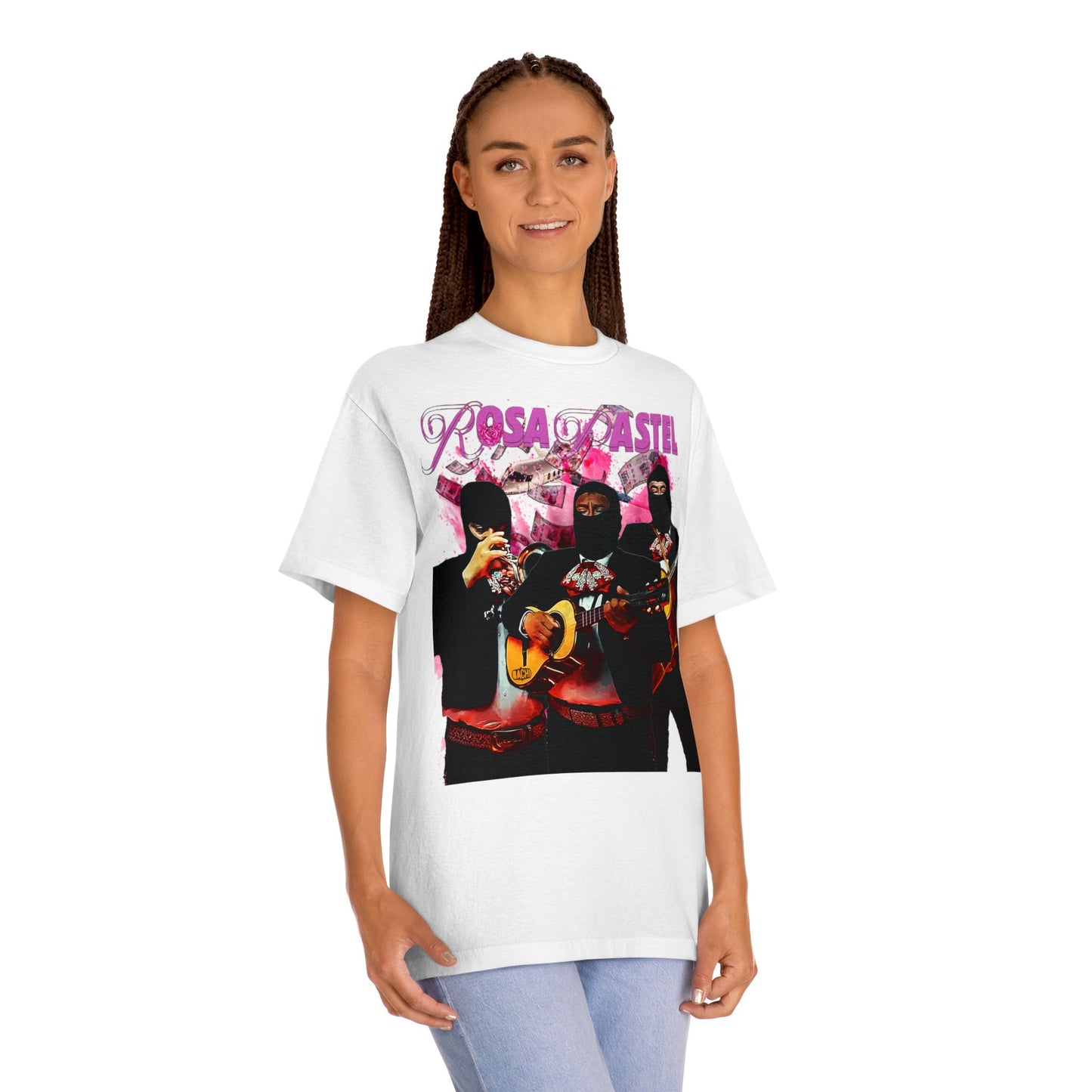 Unisex T-shirt Rosa Pastel Peso Pluma