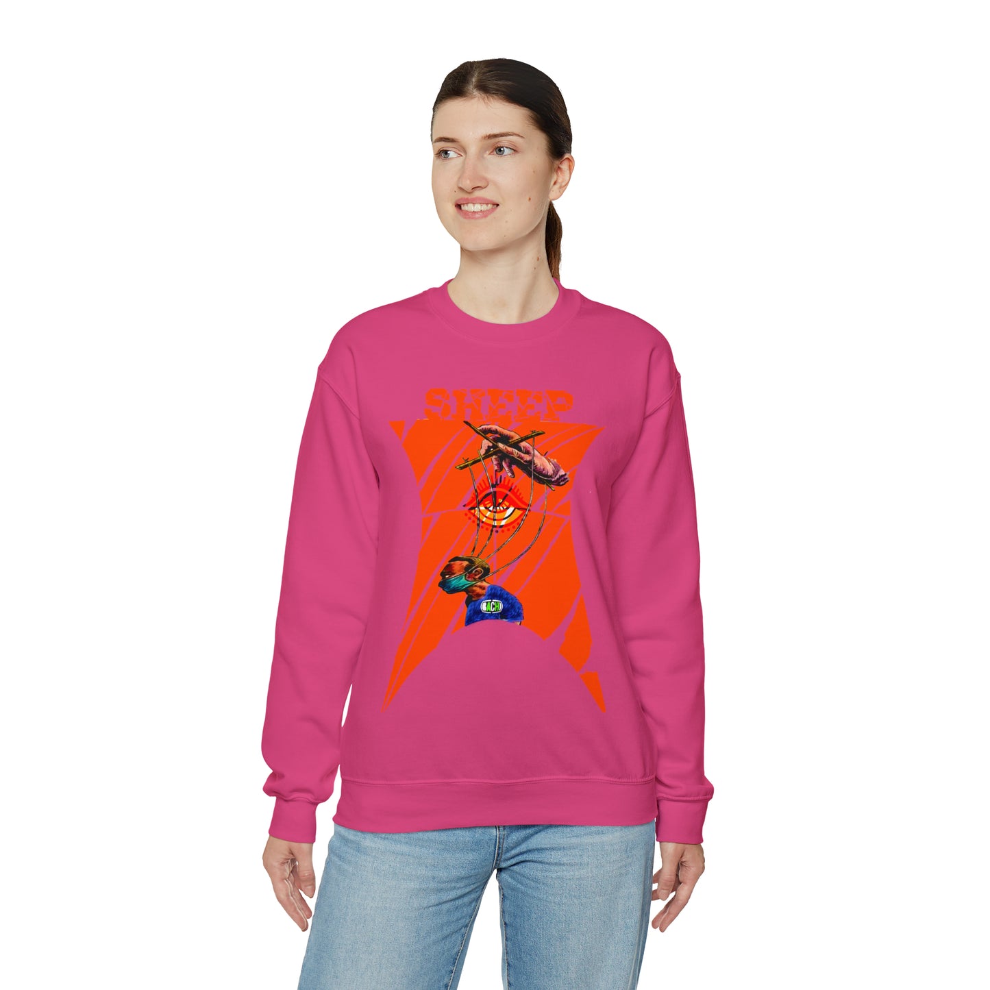 Unisex Sweatshirt Sheep And Puppet