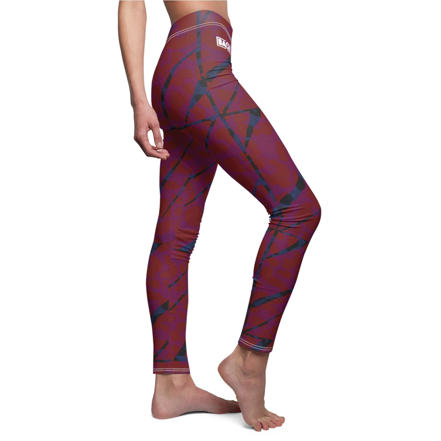 Women's Casual Leggings Bachi Red Blue Printify