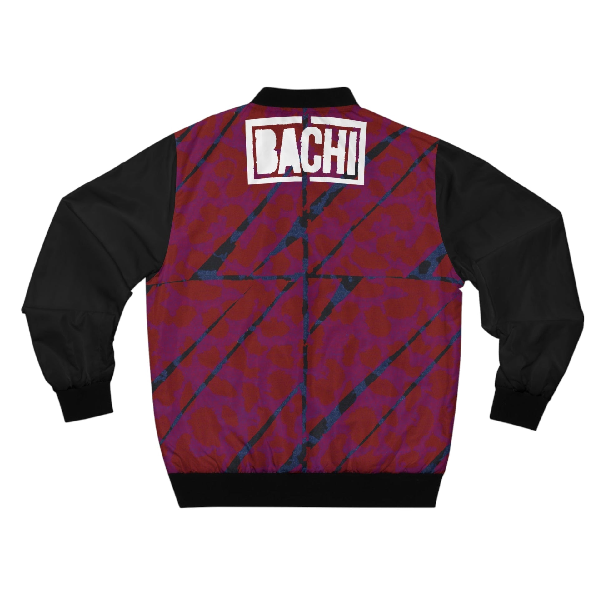 Unisex Bomber Jacket Bachi Red Blue Printify