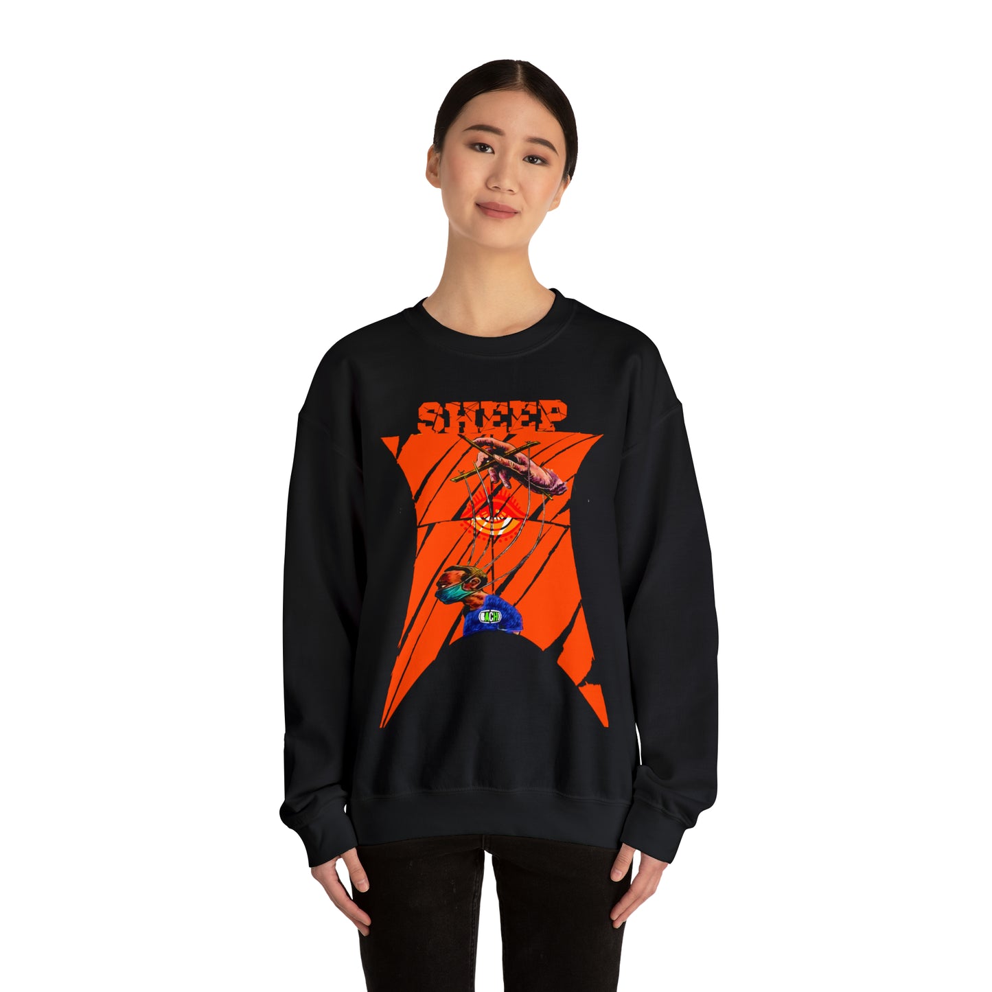 Unisex Sweatshirt Sheep And Puppet