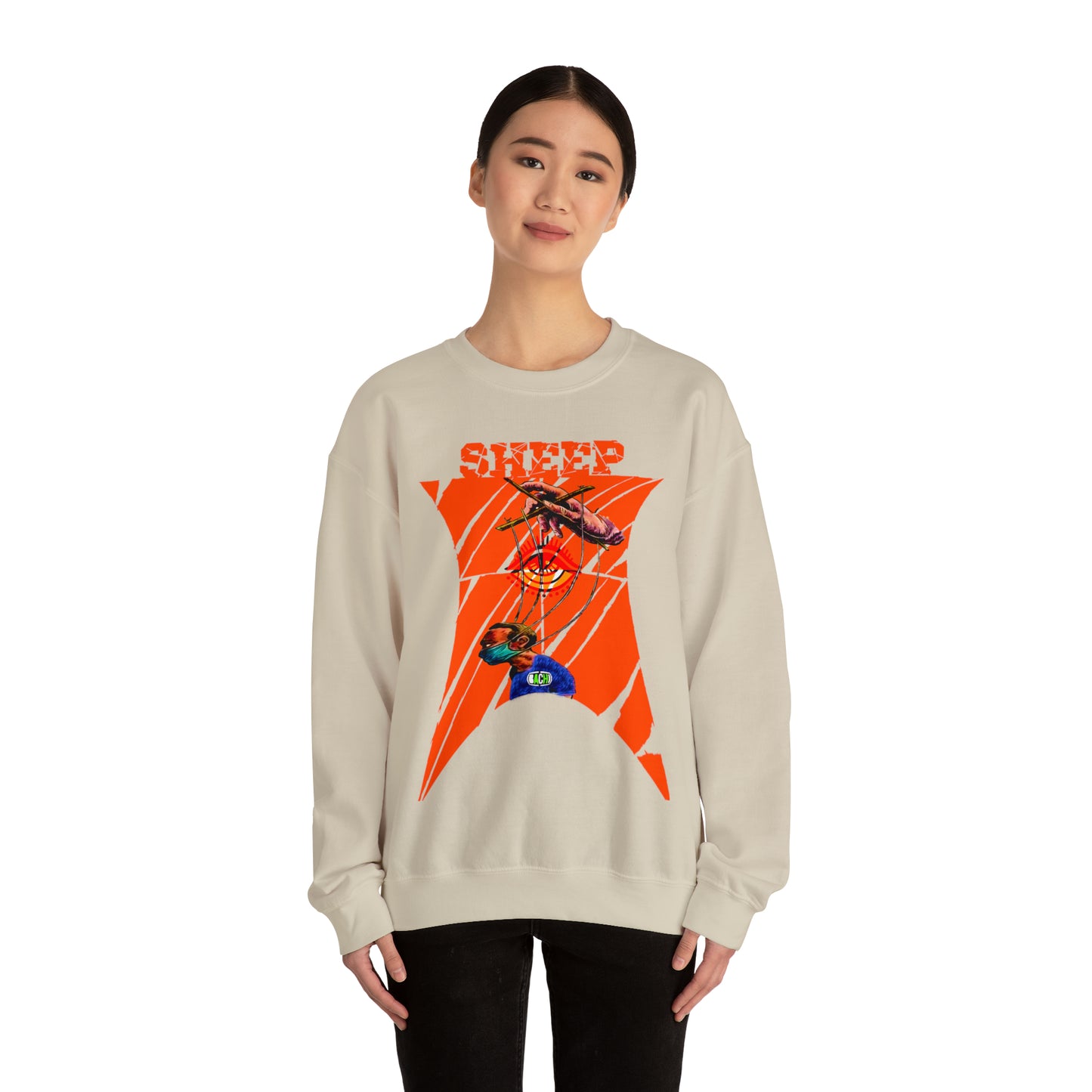 Unisex Sweatshirt Sheep And Puppet