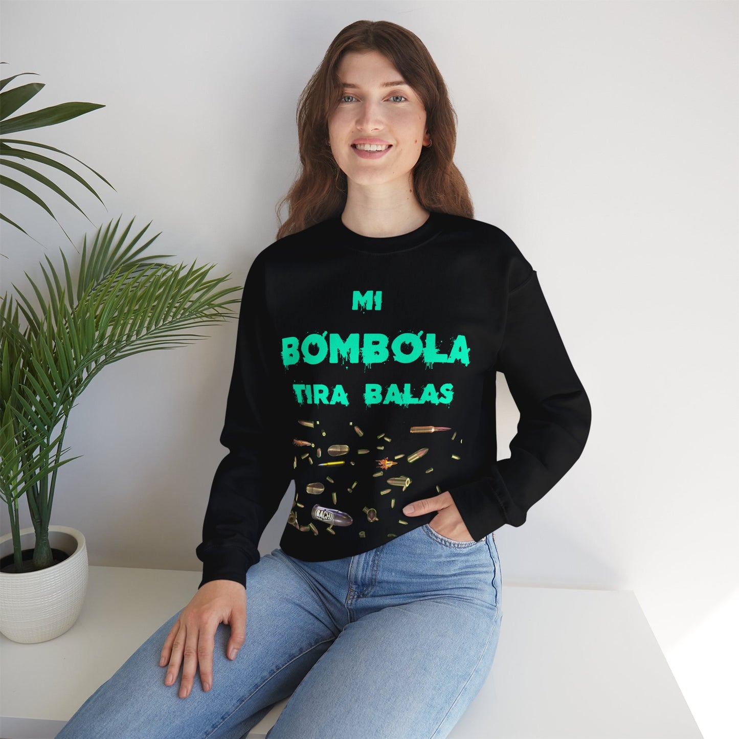 Unisex Sweatshirt Mi Bombola Tira Balas