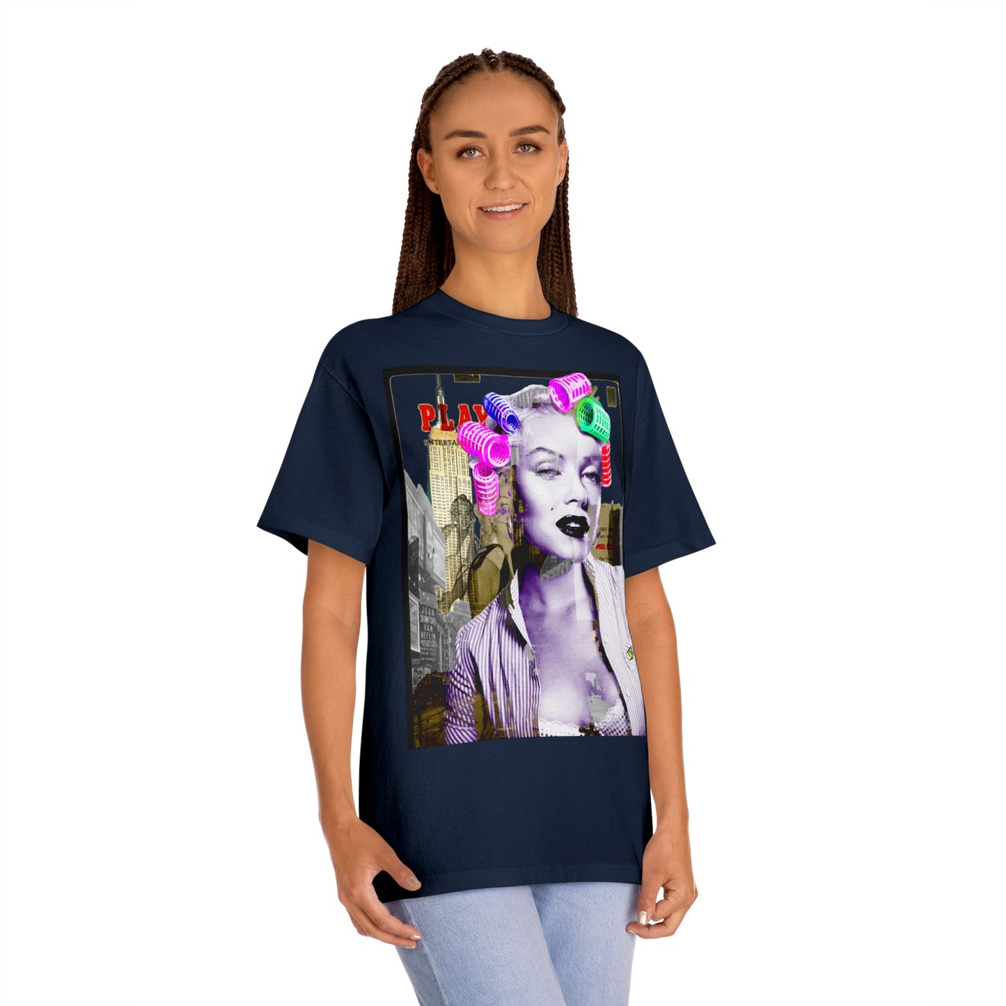 Unisex T-shirt Marilyn Monroe Pink Rollers