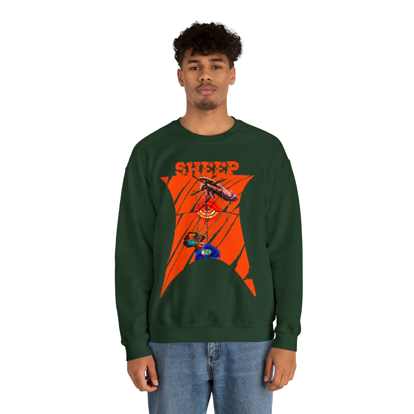 Unisex Sweatshirt Sheep And Puppet