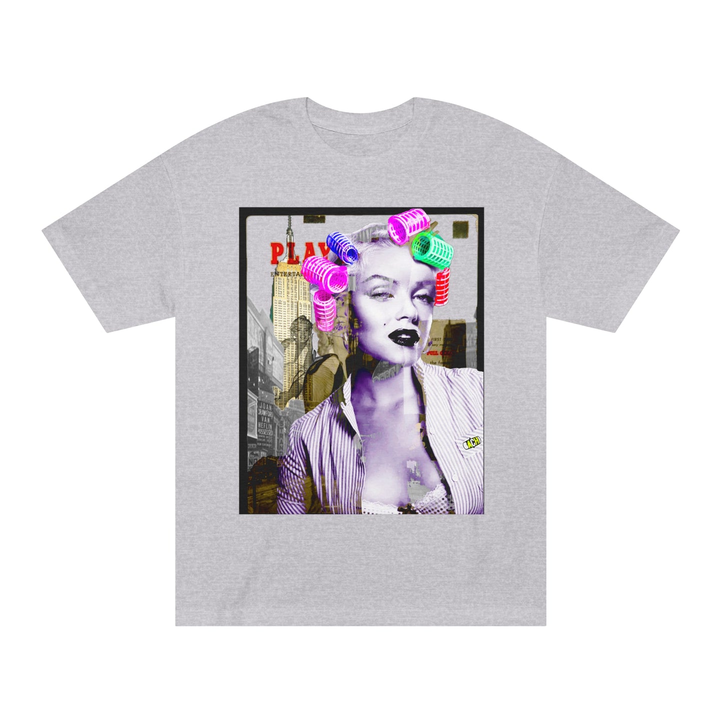Unisex T-shirt Marilyn Monroe Pink Rollers