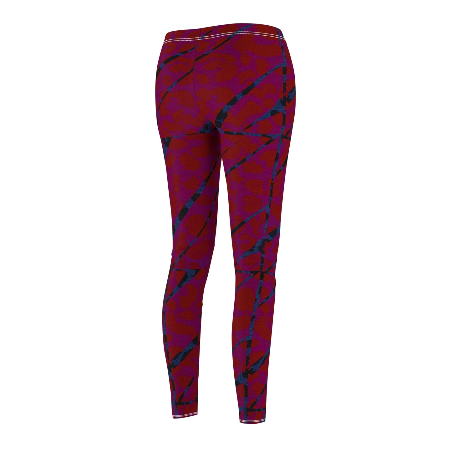Women's Casual Leggings Bachi Red Blue Printify