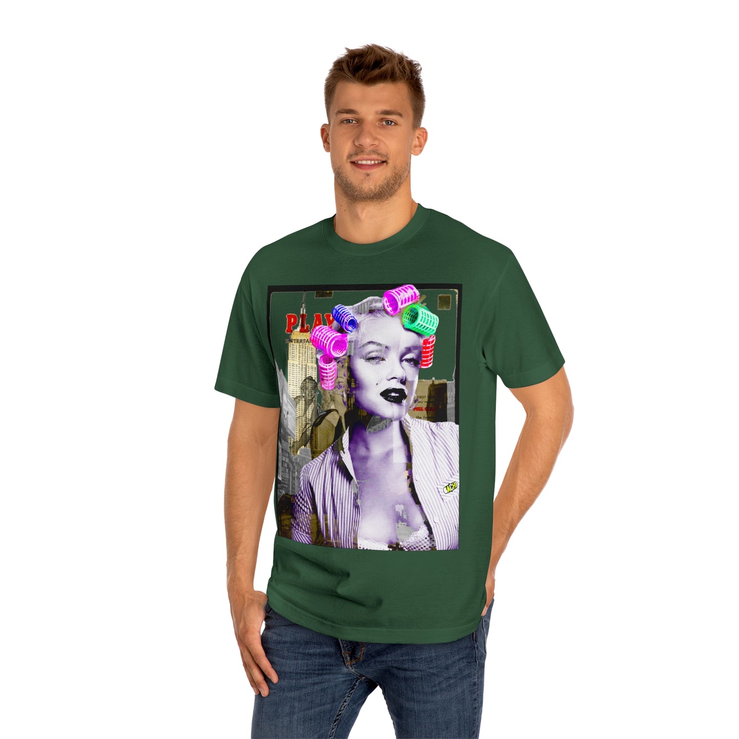 Unisex T-shirt Marilyn Monroe Pink Rollers