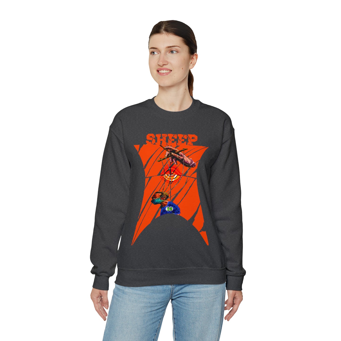 Unisex Sweatshirt Sheep And Puppet