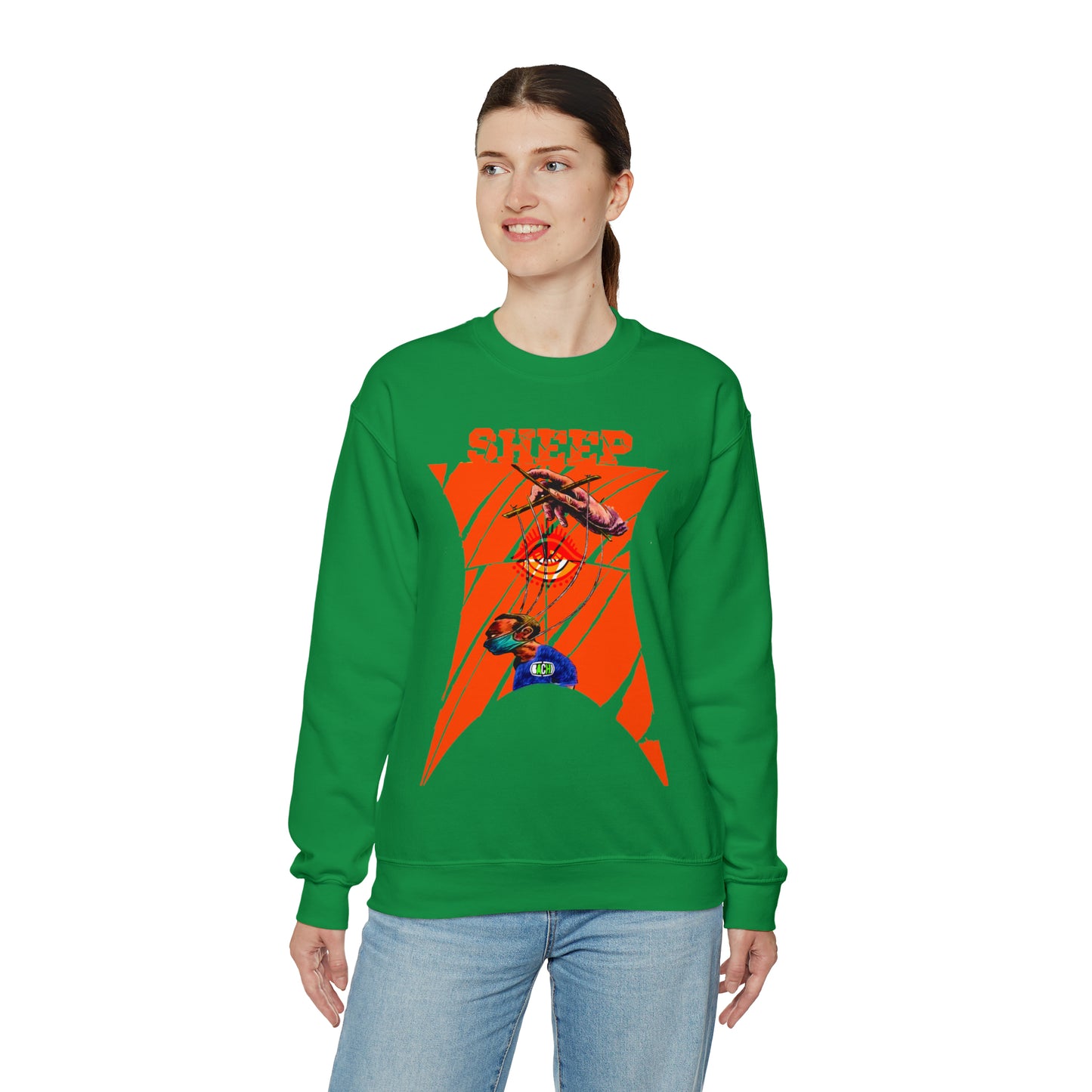 Unisex Sweatshirt Sheep And Puppet