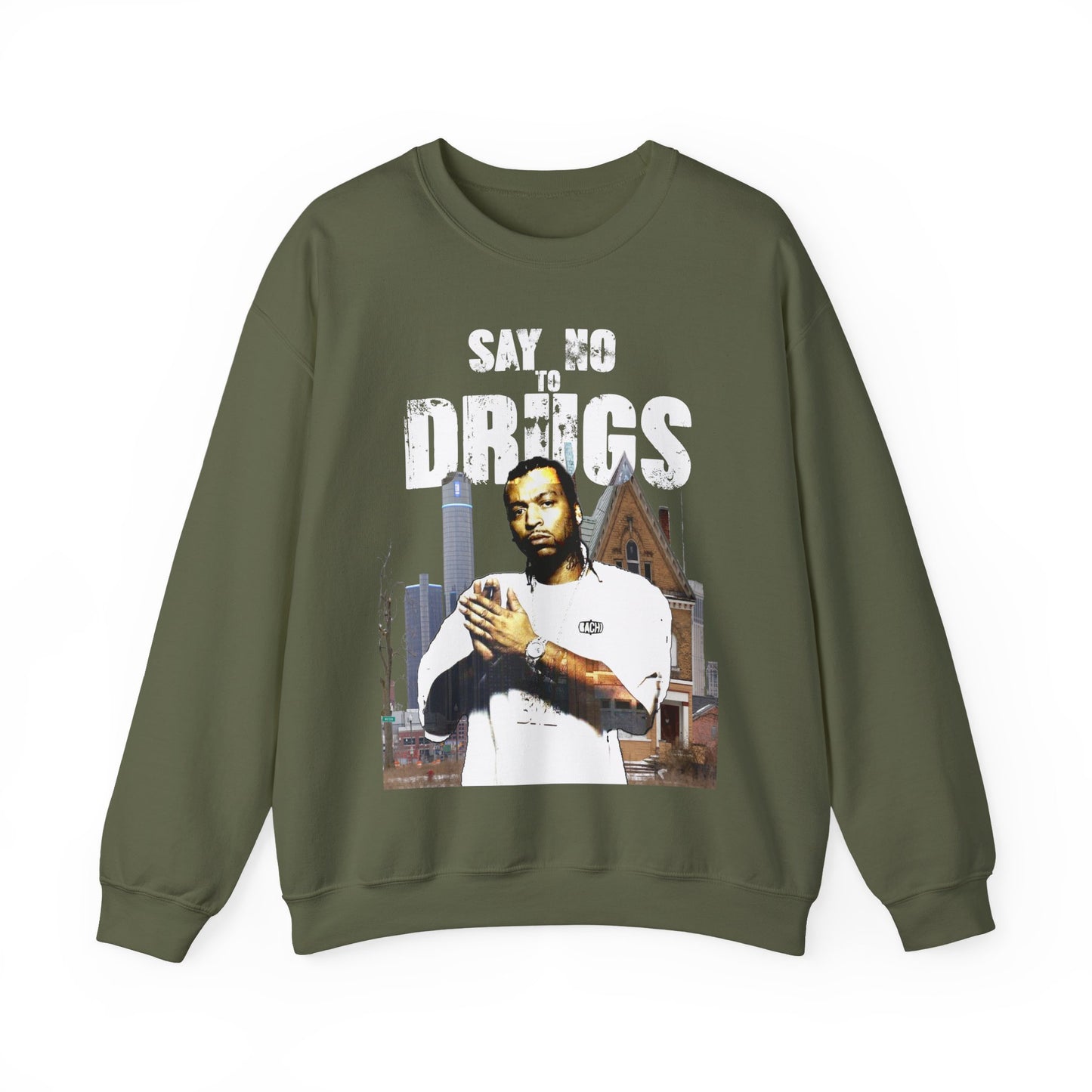 Unisex Crewneck Sweatshirt Big Meech BMF Say No To Drugs
