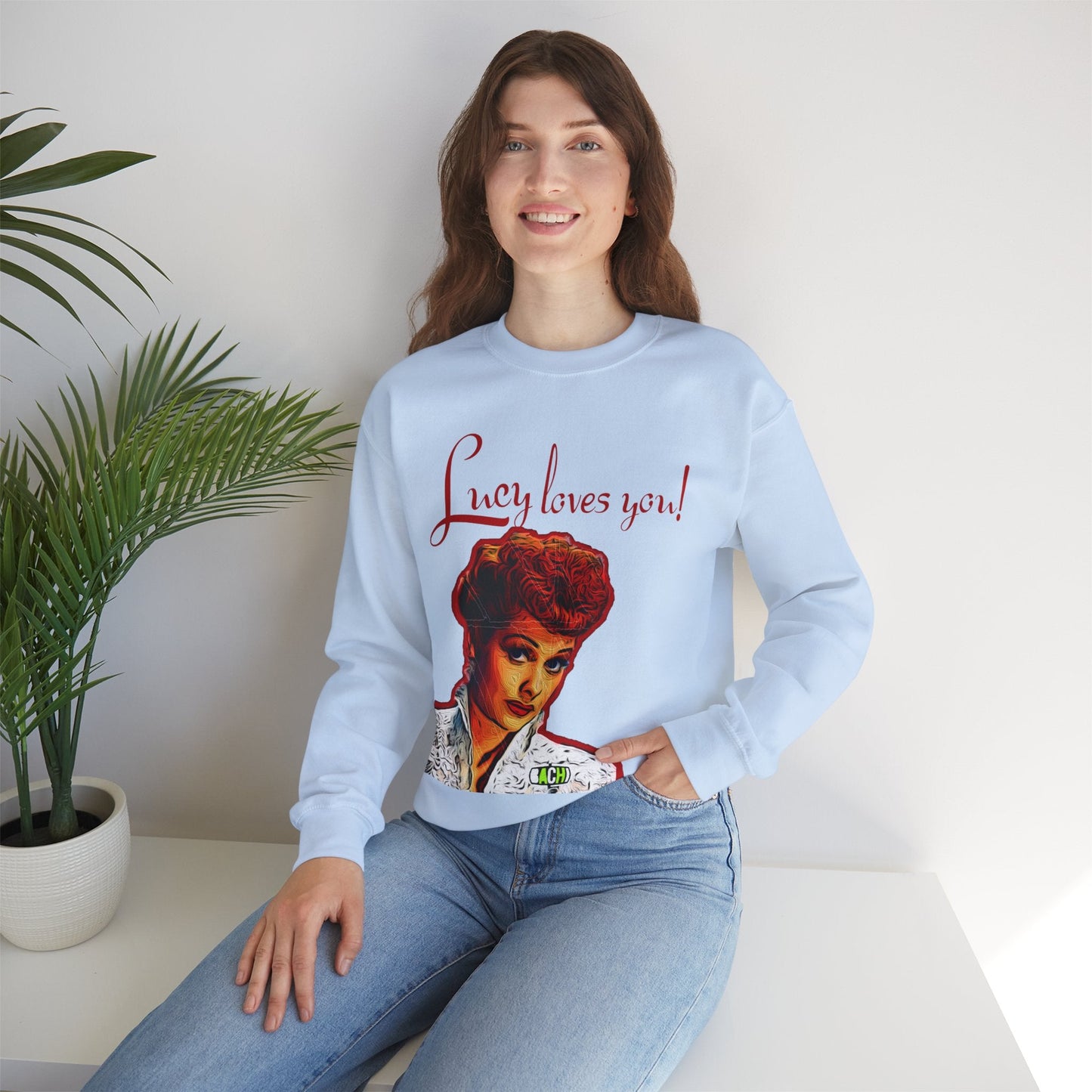 Unisex Sweatshirt Lucy Loves You Printify