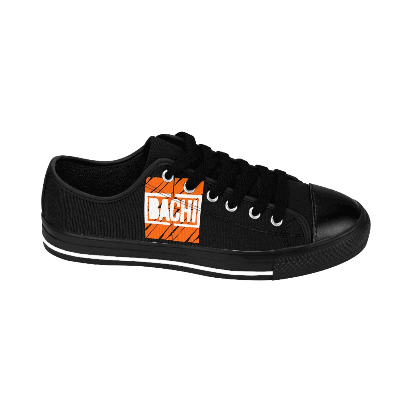 Mens Low cut Sneakers Orange and Black Drippers