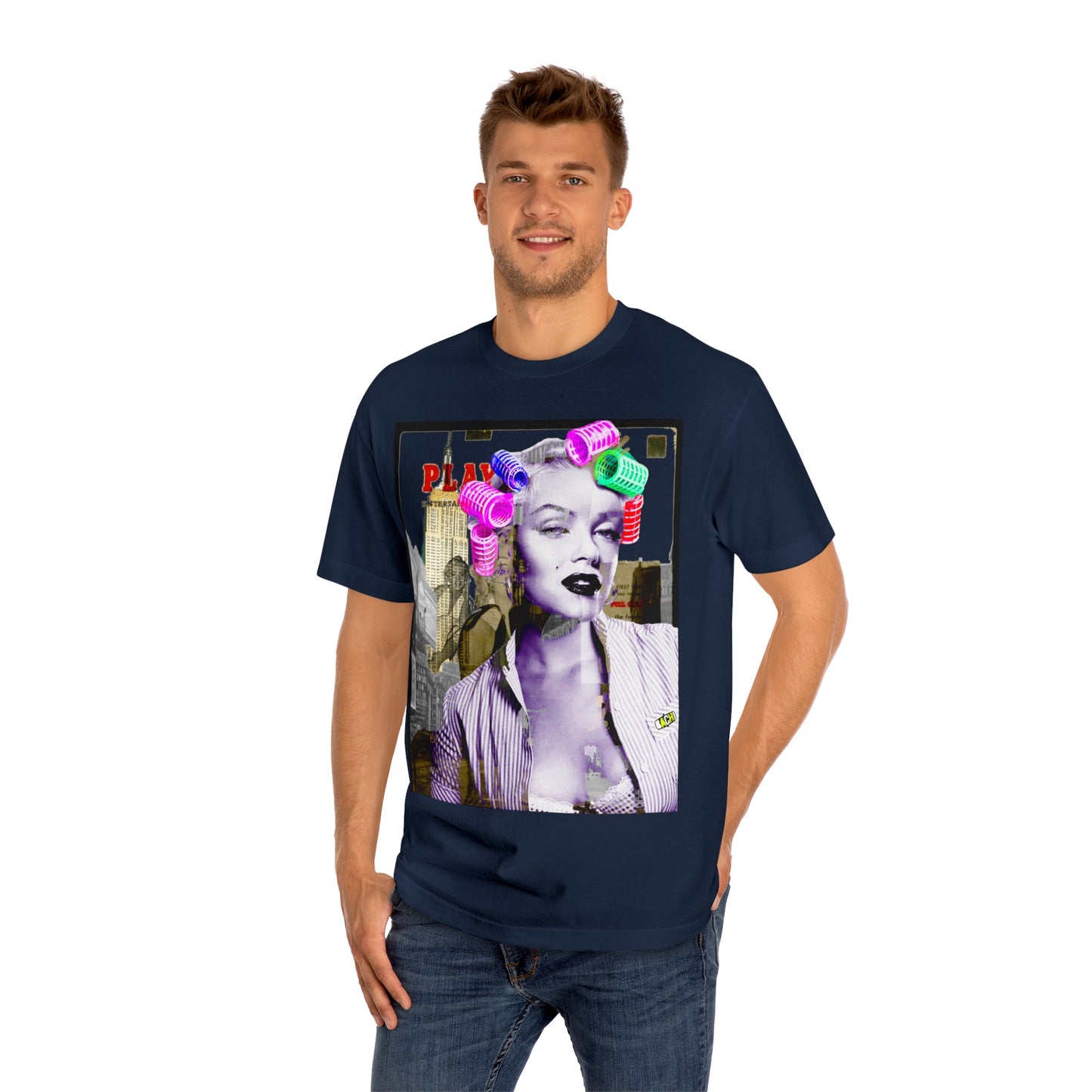 Unisex T-shirt Marilyn Monroe Pink Rollers