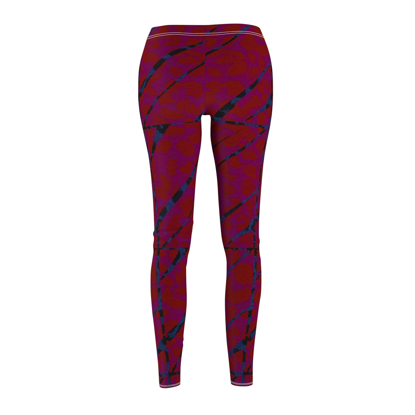 Women's Casual Leggings Bachi Red Blue Printify