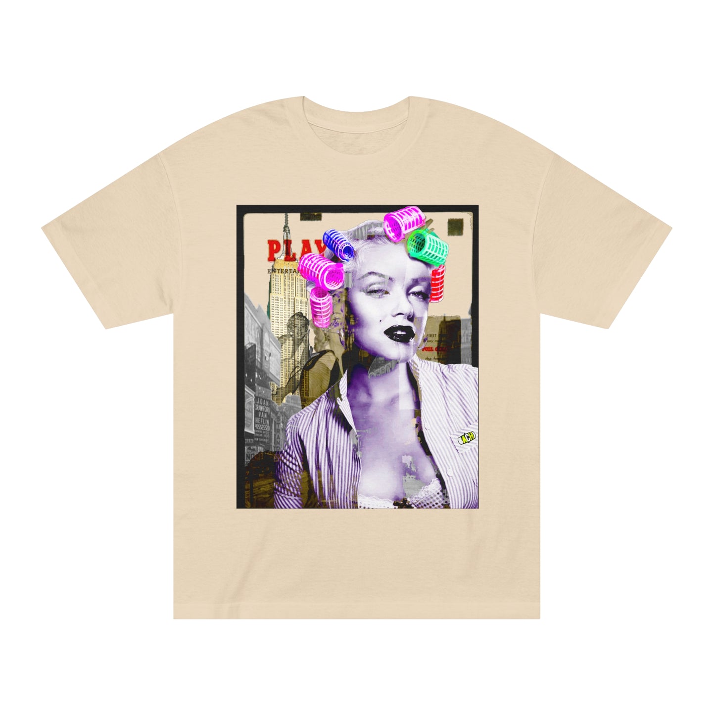 Unisex T-shirt Marilyn Monroe Pink Rollers