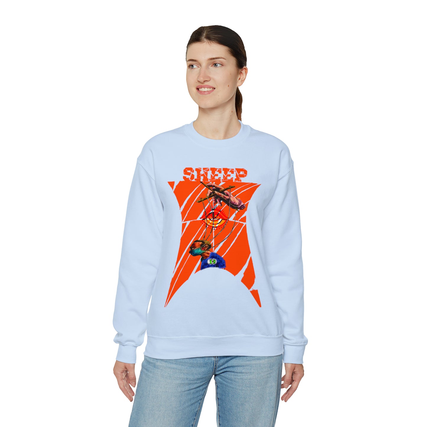 Unisex Sweatshirt Sheep And Puppet