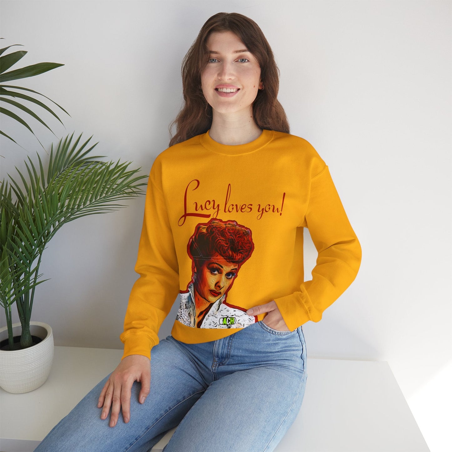 Unisex Sweatshirt Lucy Loves You Printify