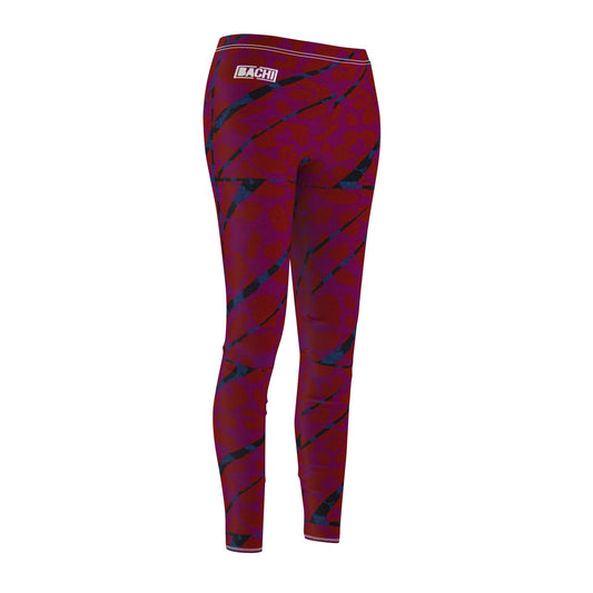 Women's Casual Leggings Bachi Red Blue Printify