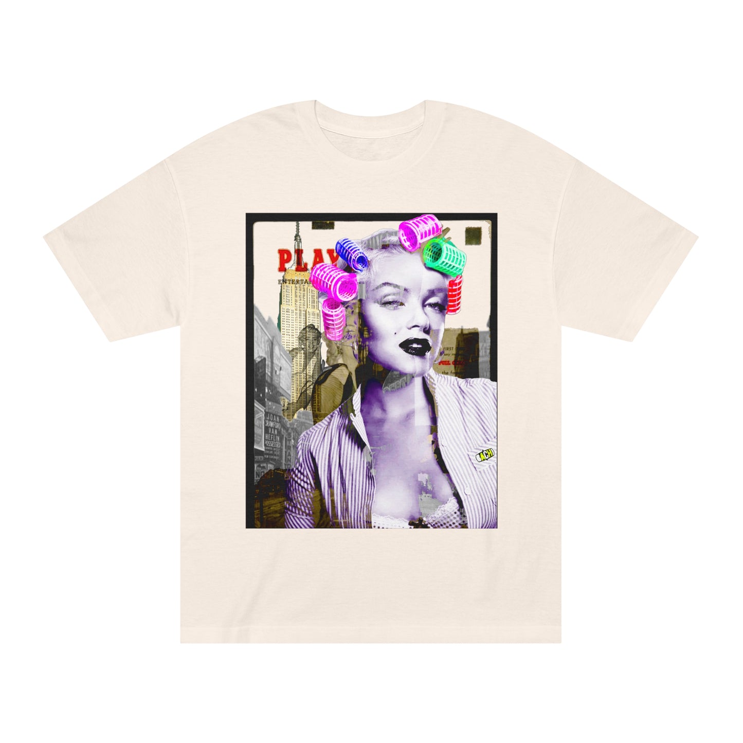Unisex T-shirt Marilyn Monroe Pink Rollers