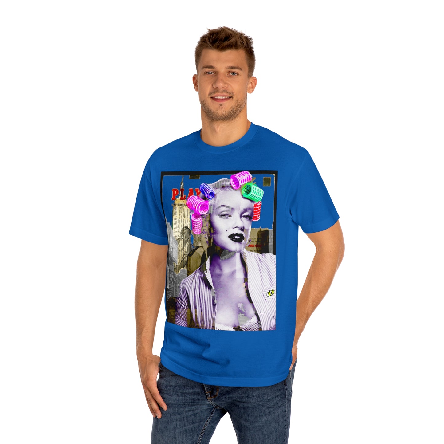 Unisex T-shirt Marilyn Monroe Pink Rollers