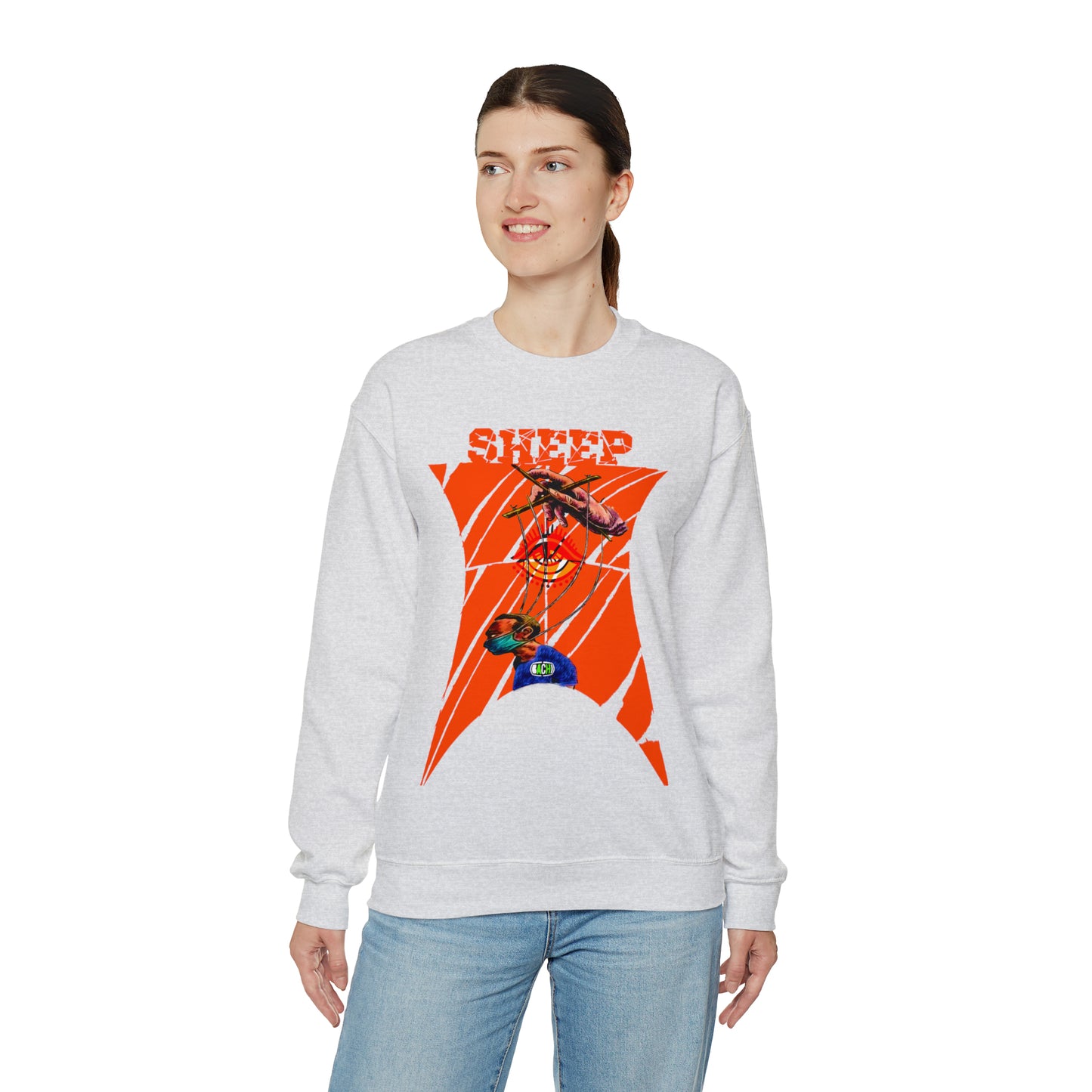 Unisex Sweatshirt Sheep And Puppet