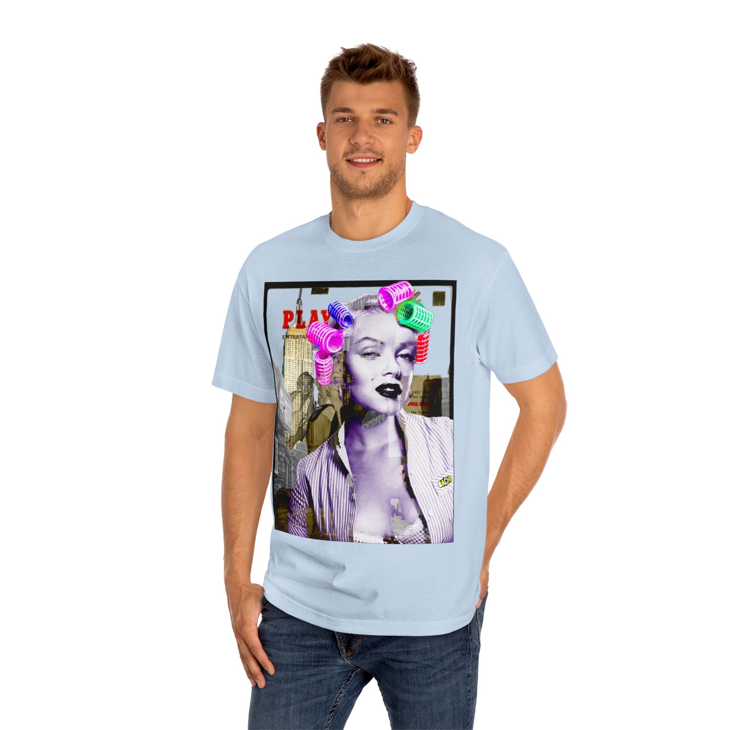 Unisex T-shirt Marilyn Monroe Pink Rollers