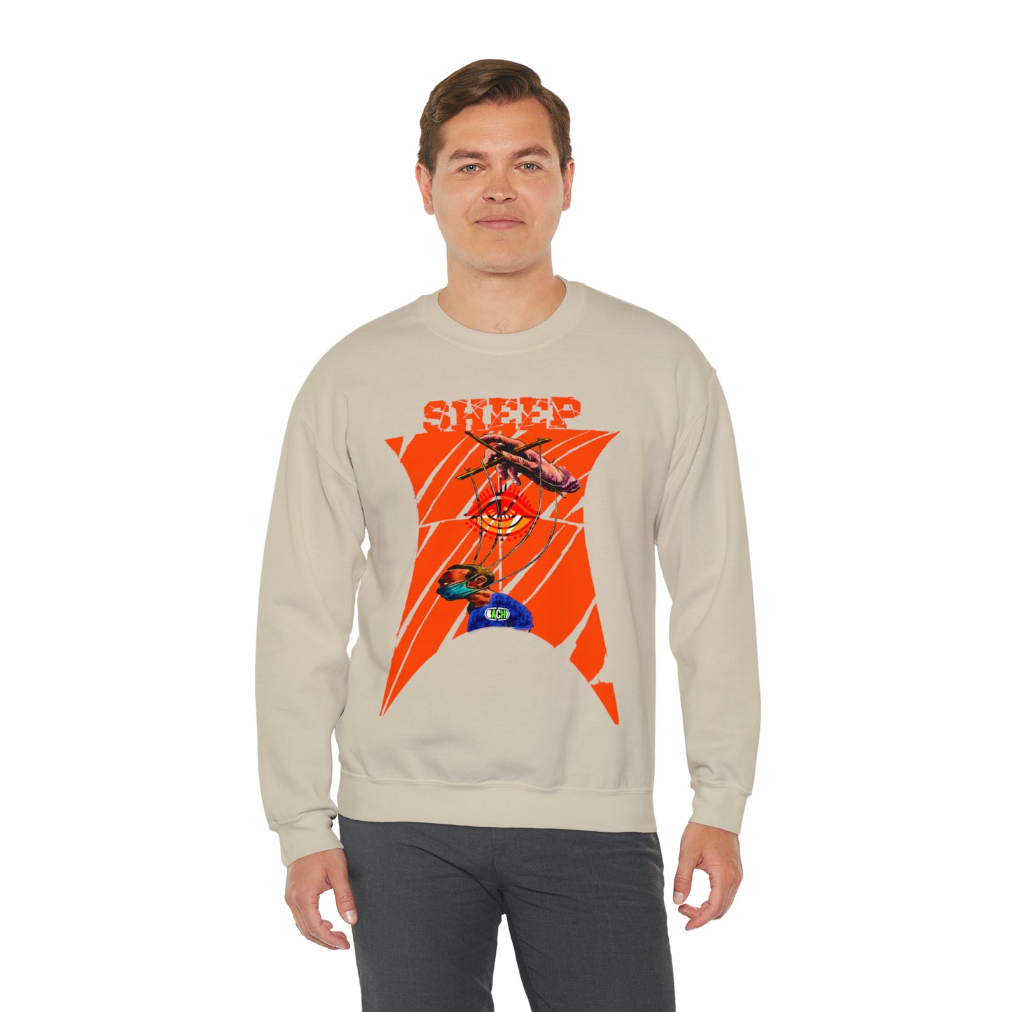 Unisex Sweatshirt Sheep And Puppet