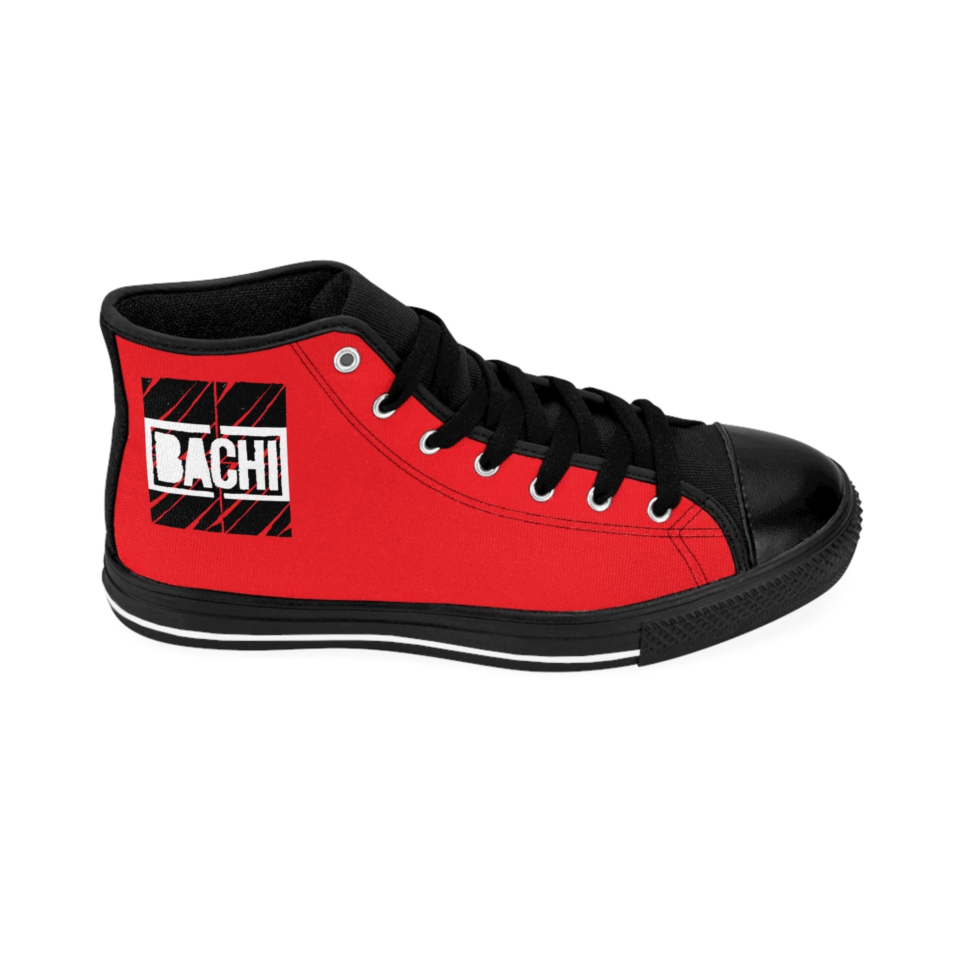 Men's Sneakers  Bach Drippers 6ix Toronto Skyline Red Printify