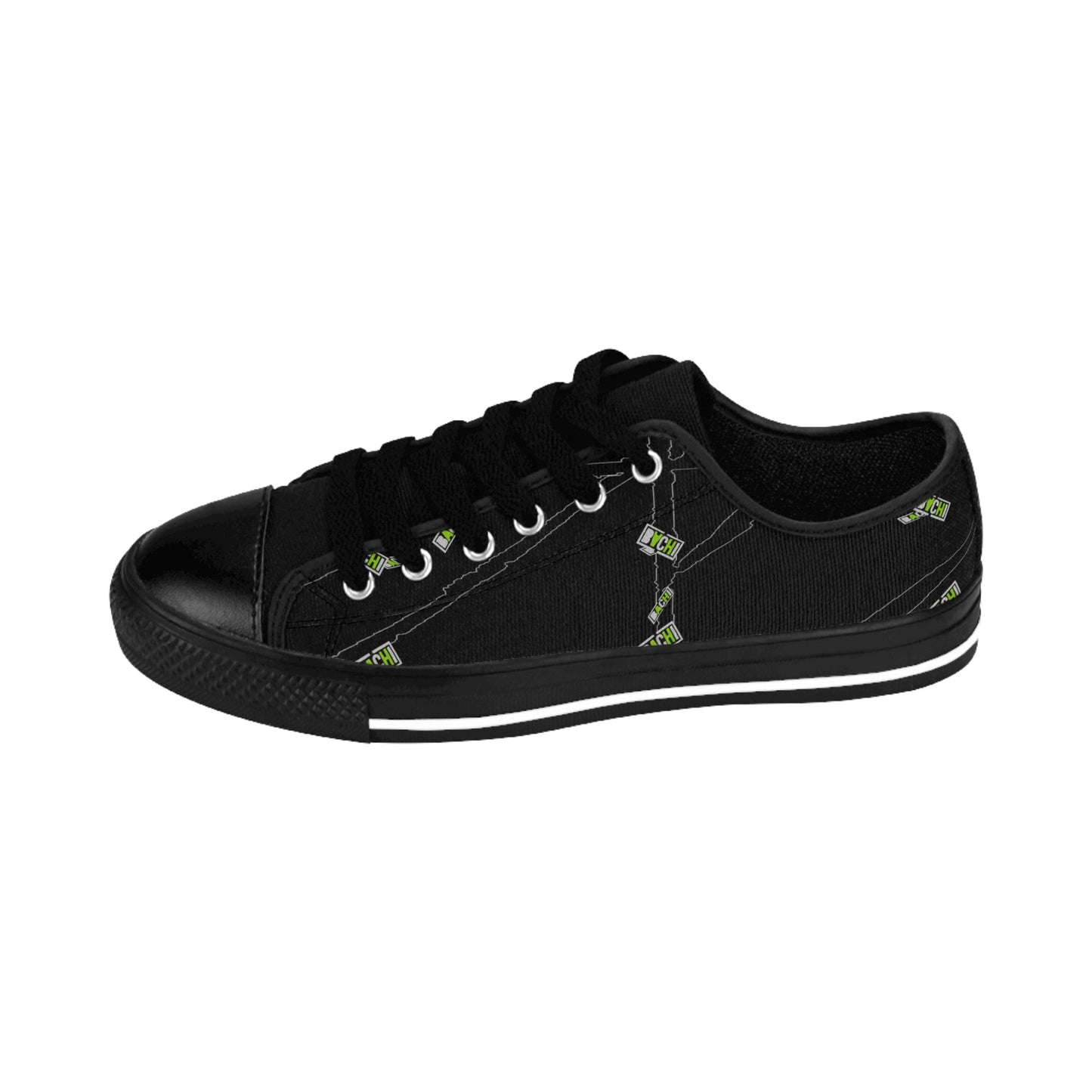 Women's Sneakers Bachi All Over Black Tone Printify