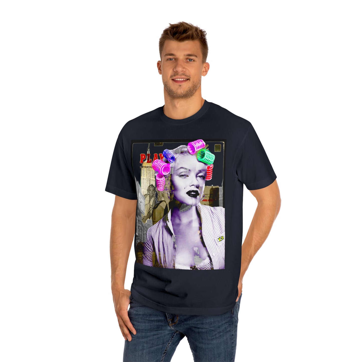 Unisex T-shirt Marilyn Monroe Pink Rollers