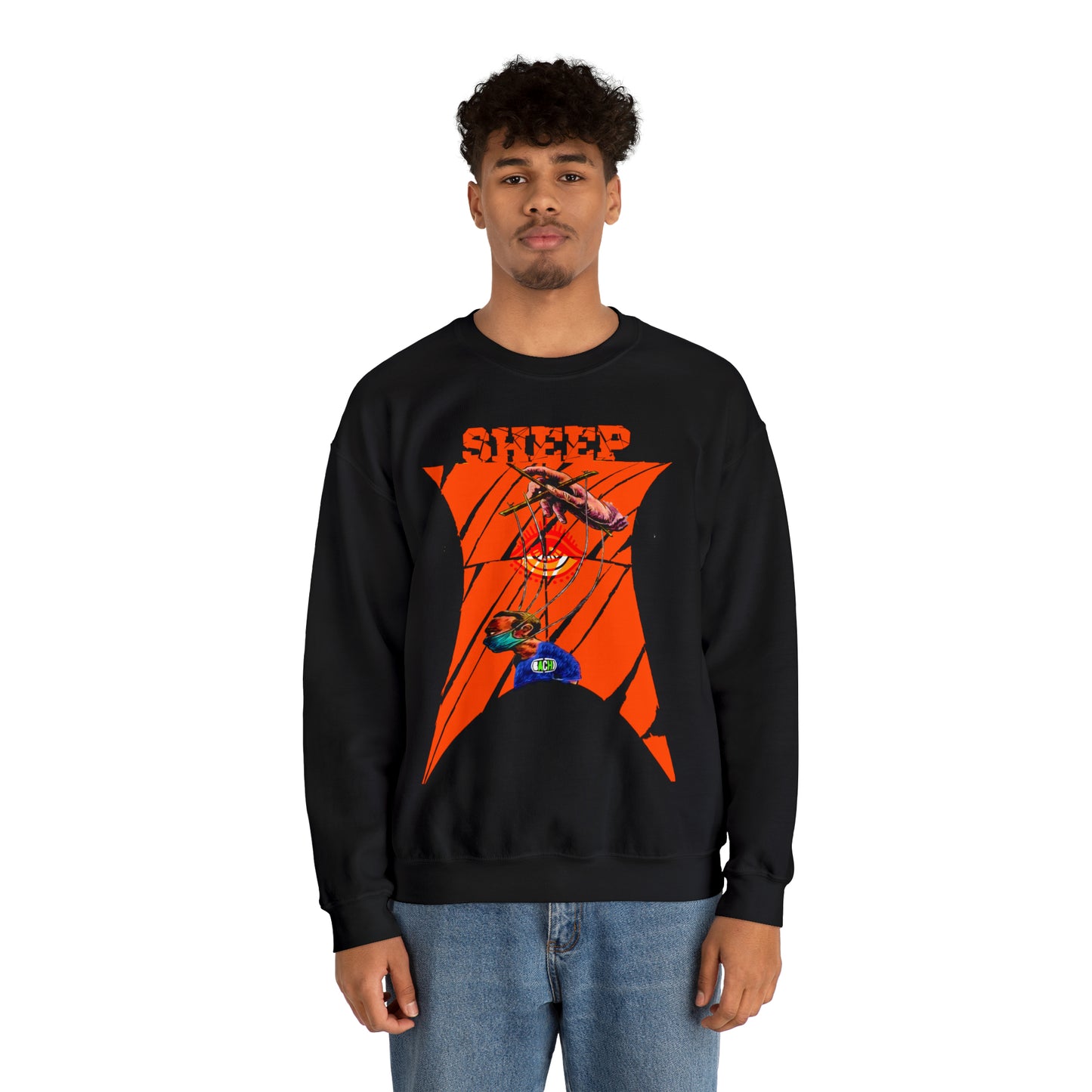 Unisex Sweatshirt Sheep And Puppet
