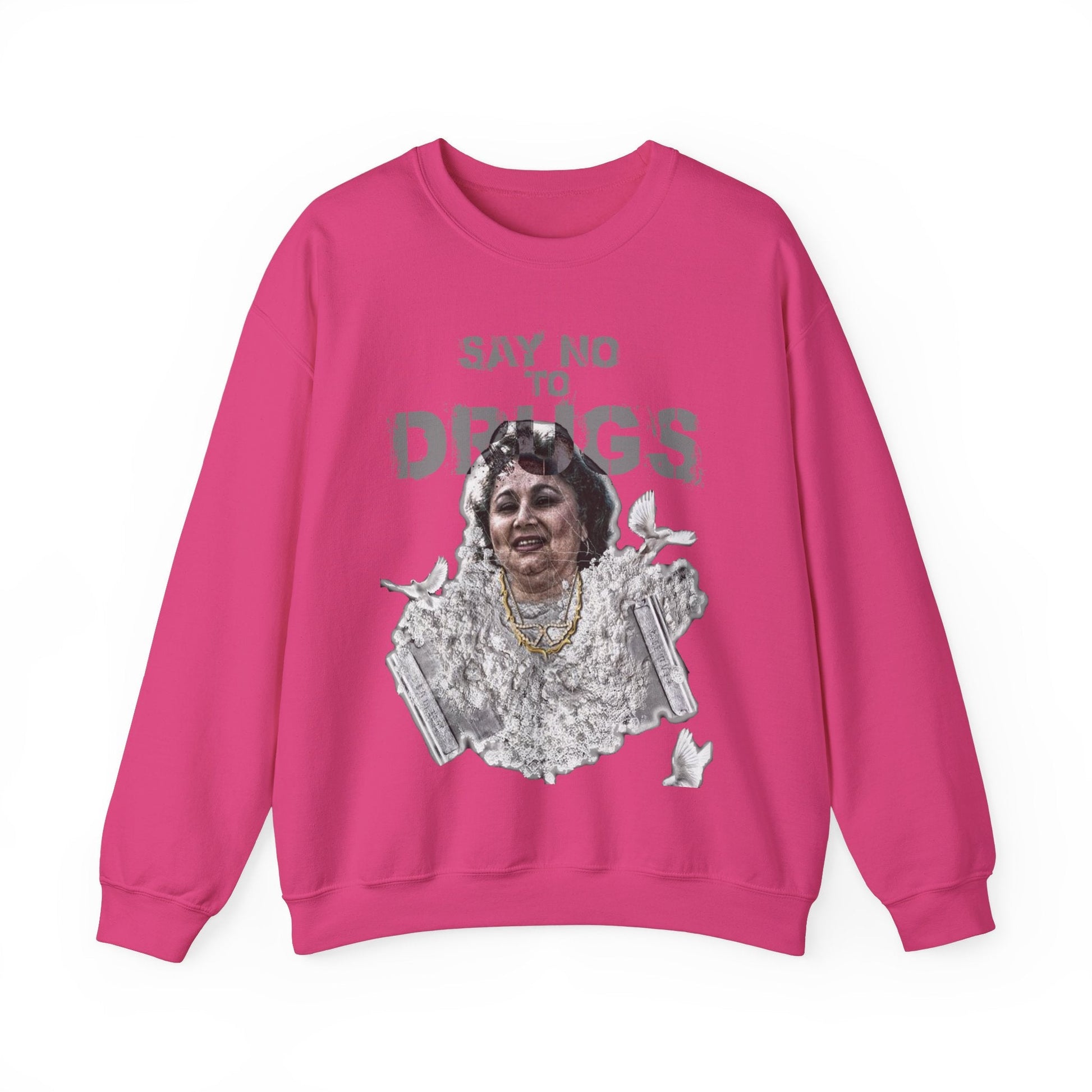 Unisex Sweater Griselda Blanco White Birds Printify