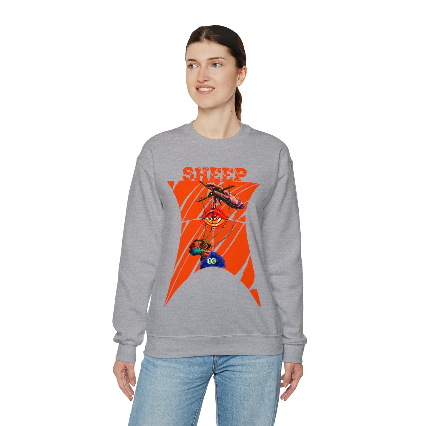 Unisex Sweatshirt Sheep And Puppet