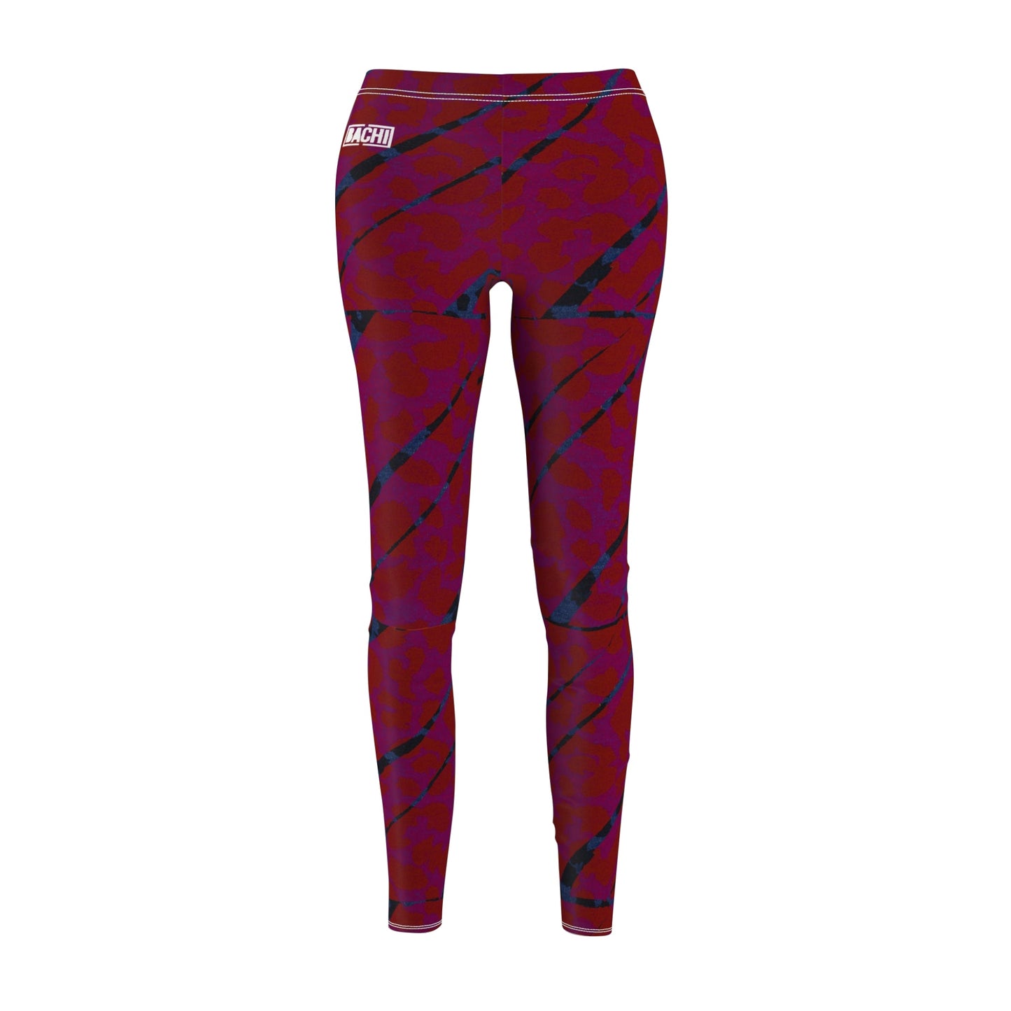 Women's Casual Leggings Bachi Red Blue Printify
