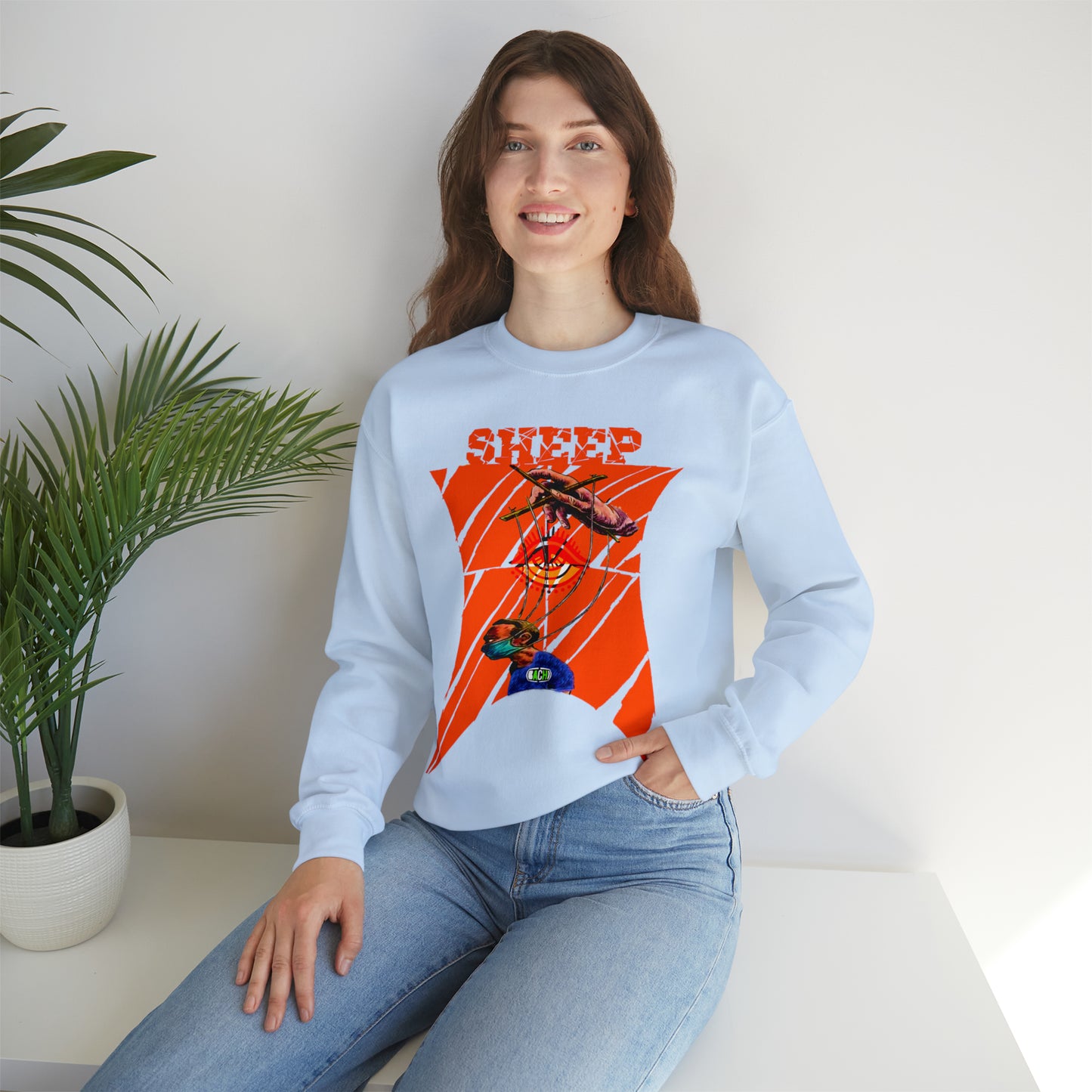Unisex Sweatshirt Sheep And Puppet