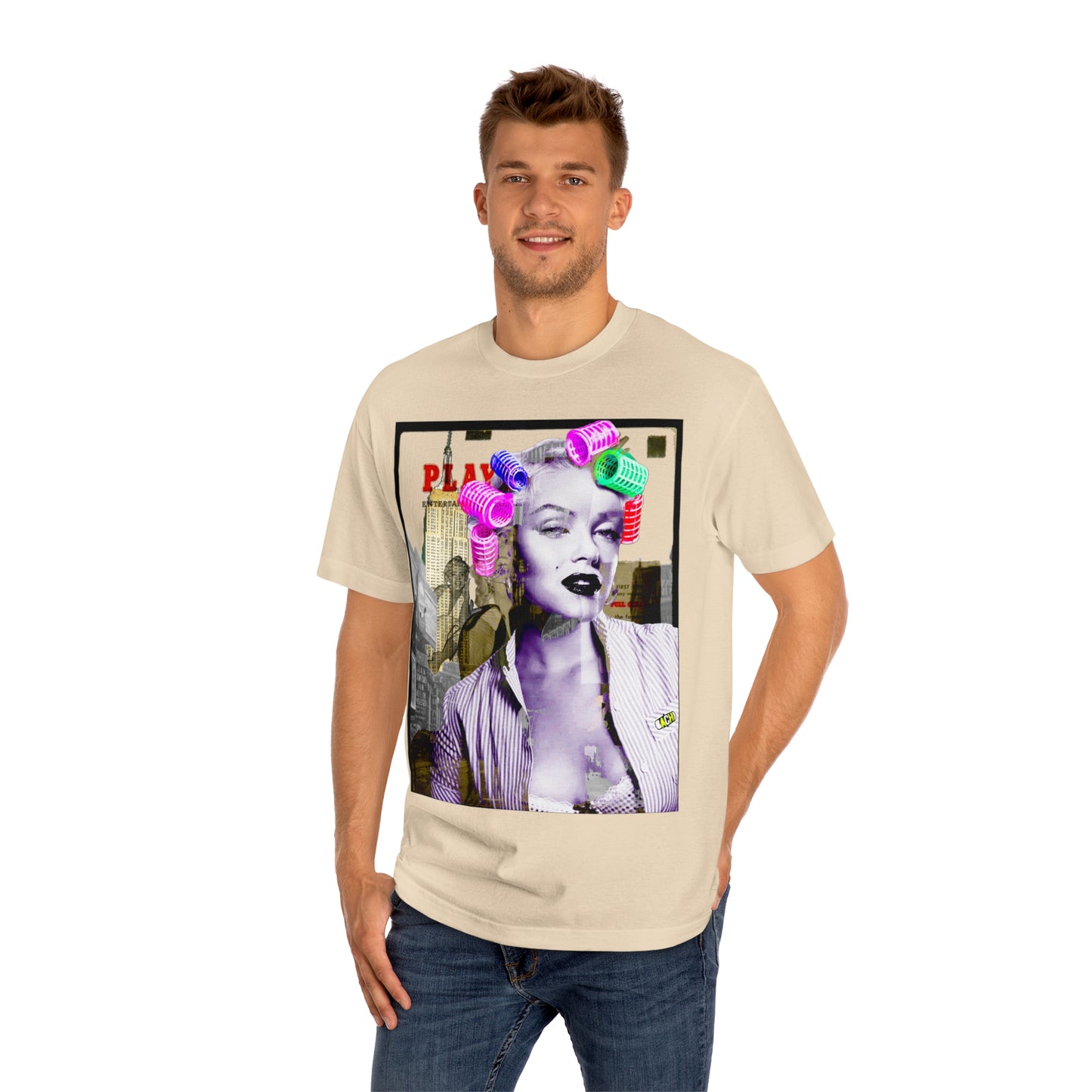 Unisex T-shirt Marilyn Monroe Pink Rollers