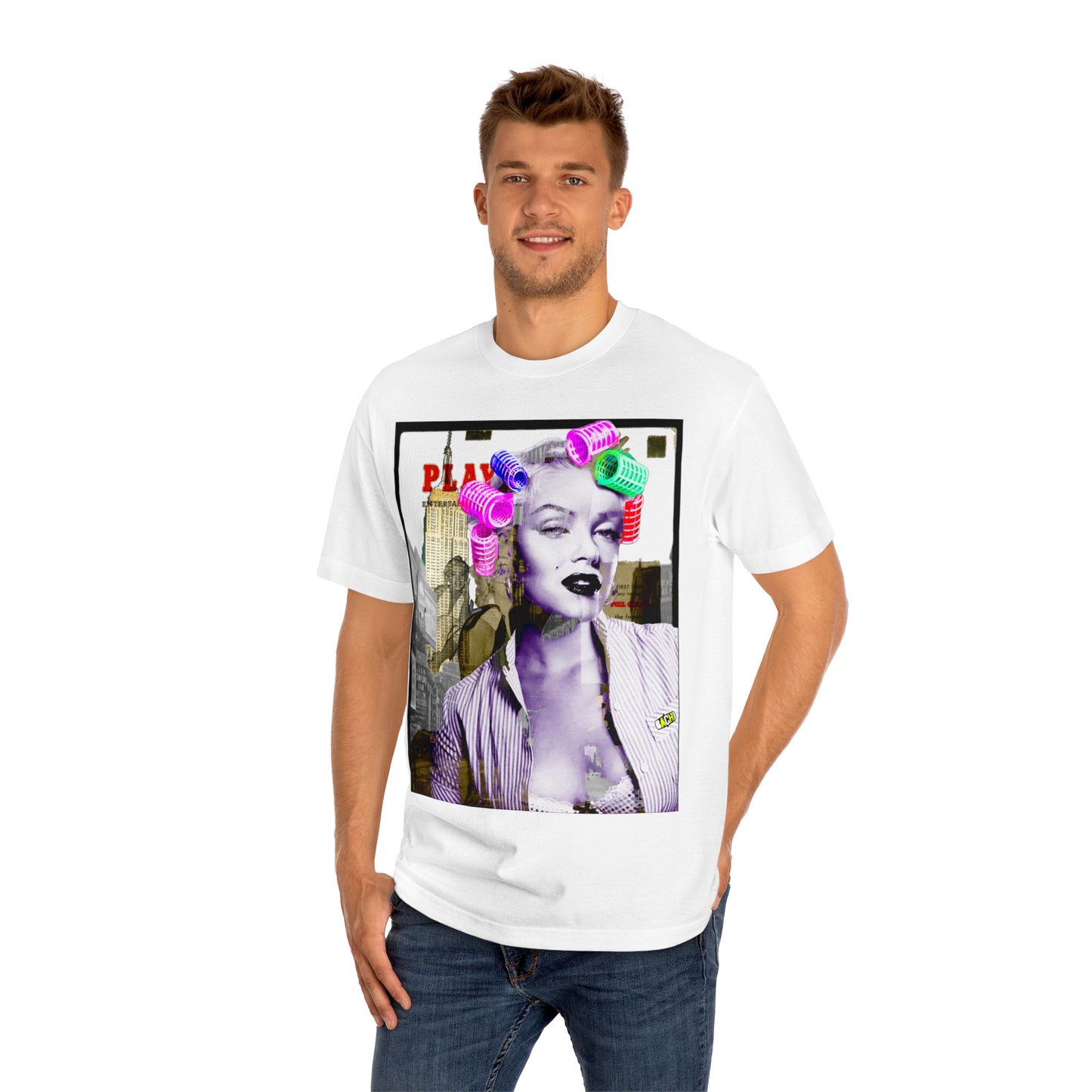 Unisex T-shirt Marilyn Monroe Pink Rollers