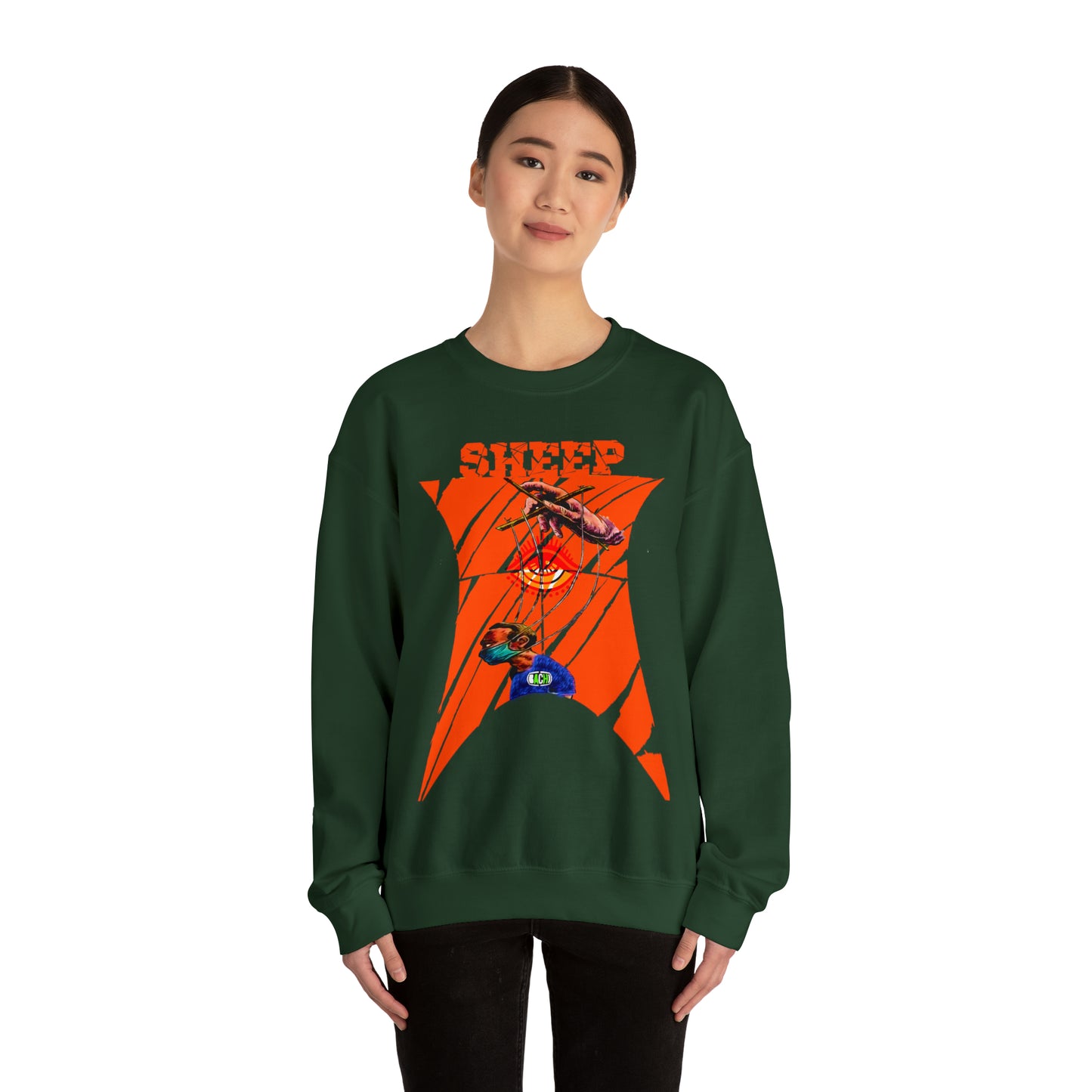 Unisex Sweatshirt Sheep And Puppet