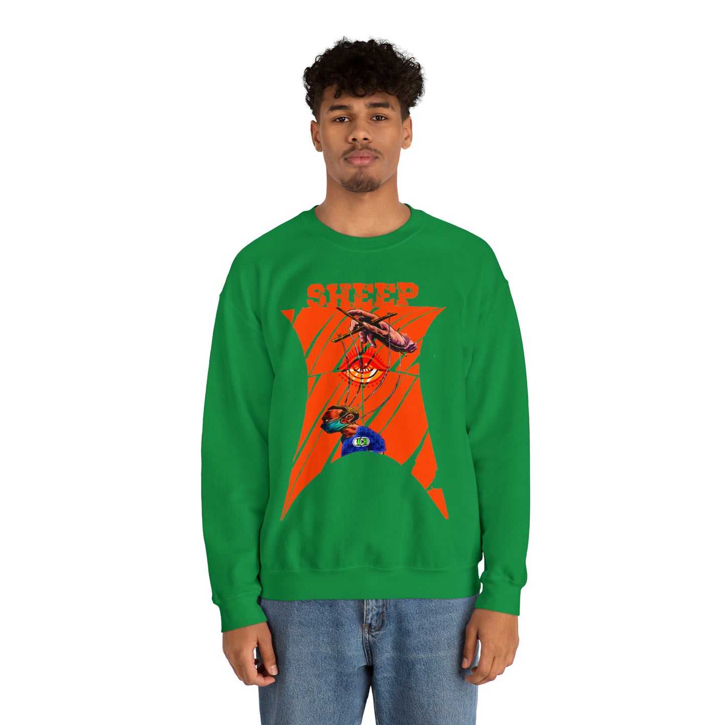 Unisex Sweatshirt Sheep And Puppet
