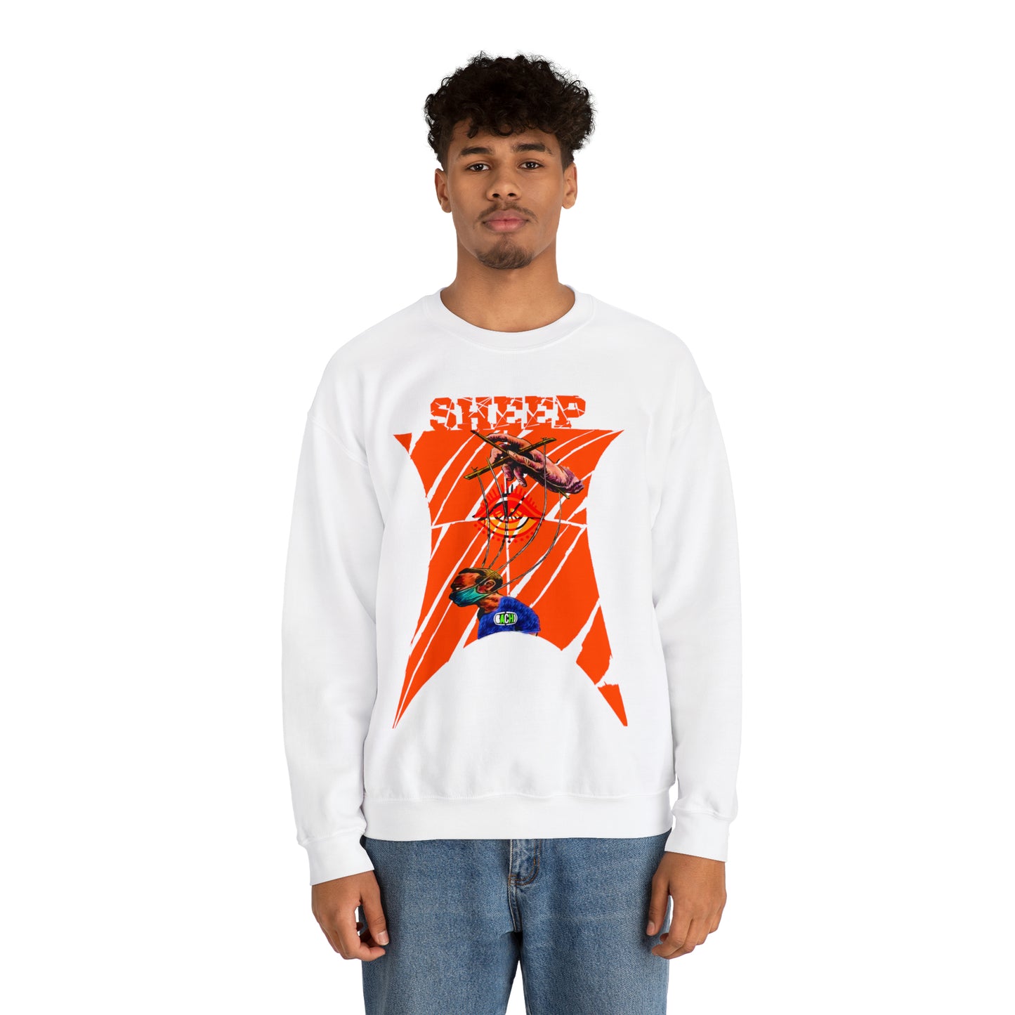 Unisex Sweatshirt Sheep And Puppet