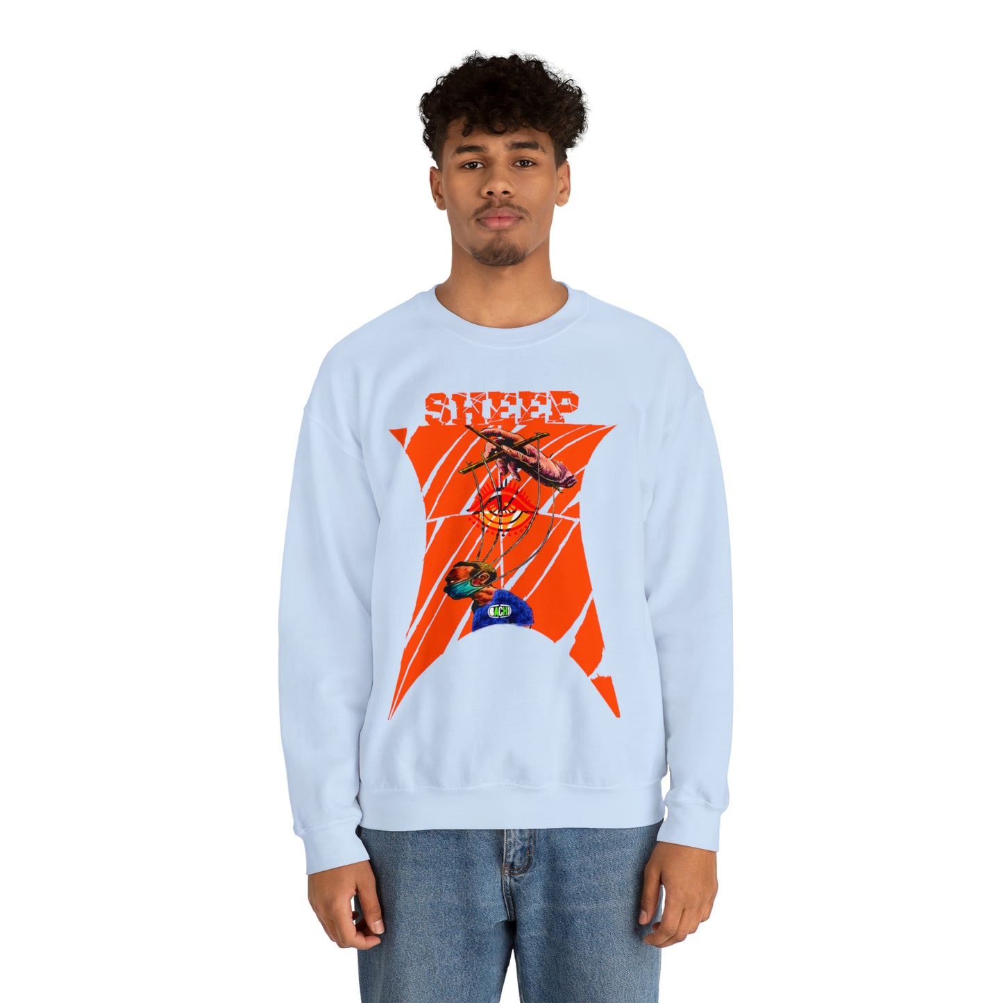 Unisex Sweatshirt Sheep And Puppet