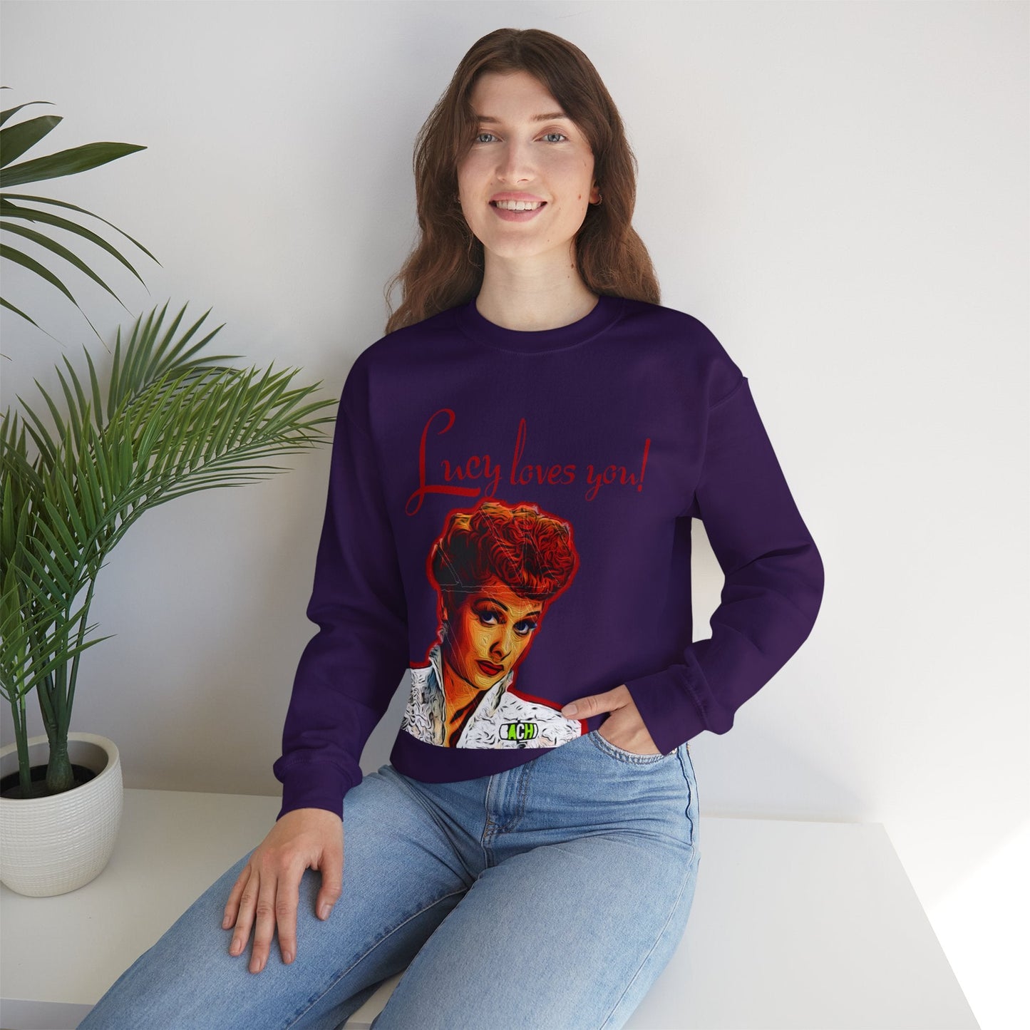 Unisex Sweatshirt Lucy Loves You Printify