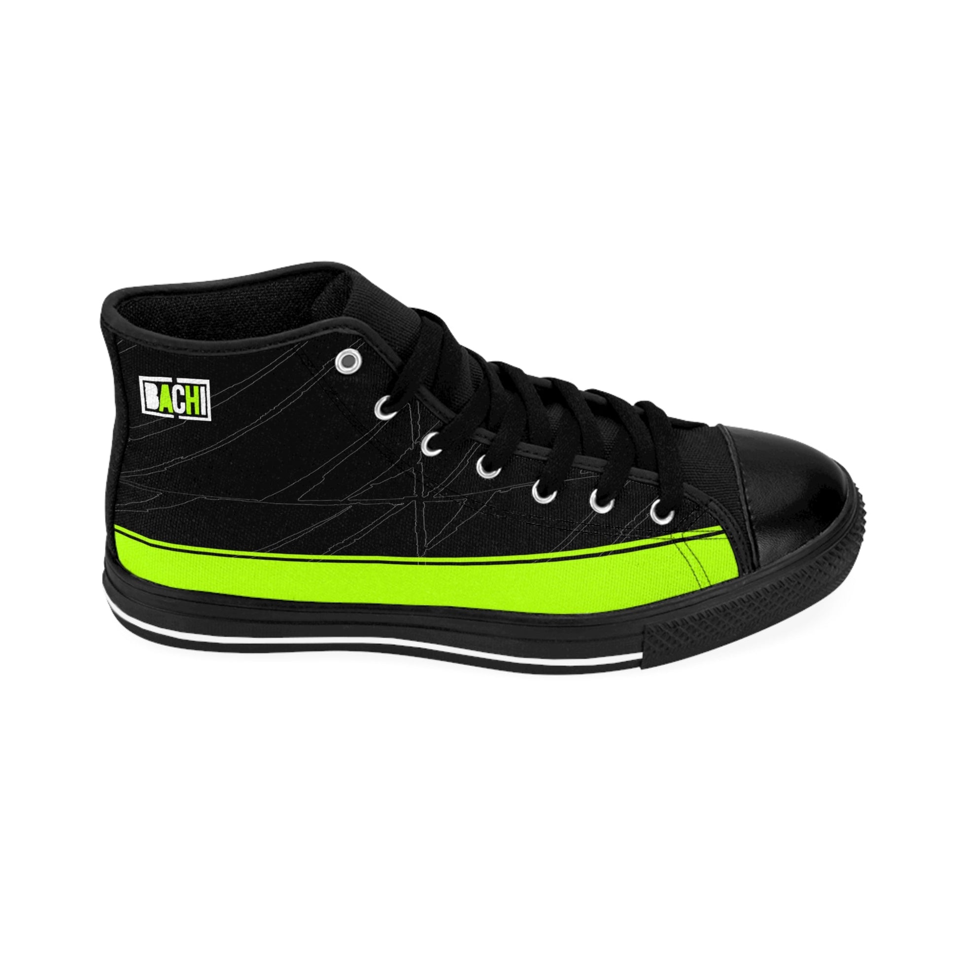Men's High-top Sneakers Bachi 2 Tone Dripper Printify