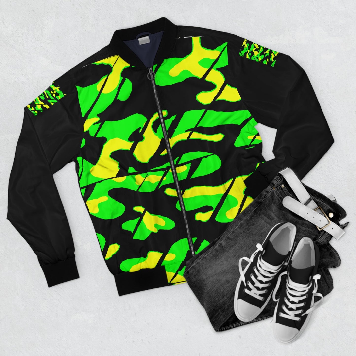 Unisex Bomber Jacket Bachi Camo Invasion Aop Printify