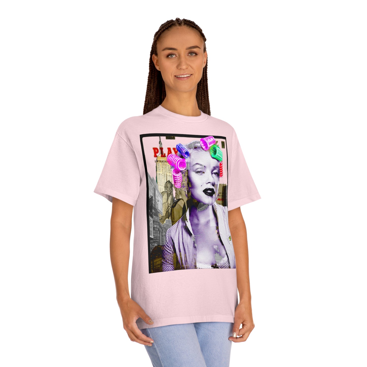 Unisex T-shirt Marilyn Monroe Pink Rollers
