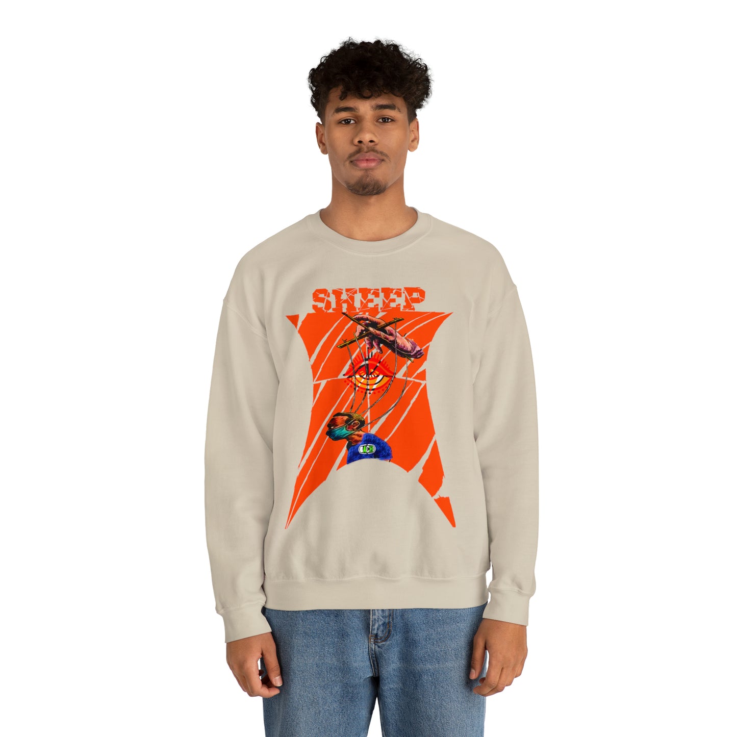 Unisex Sweatshirt Sheep And Puppet
