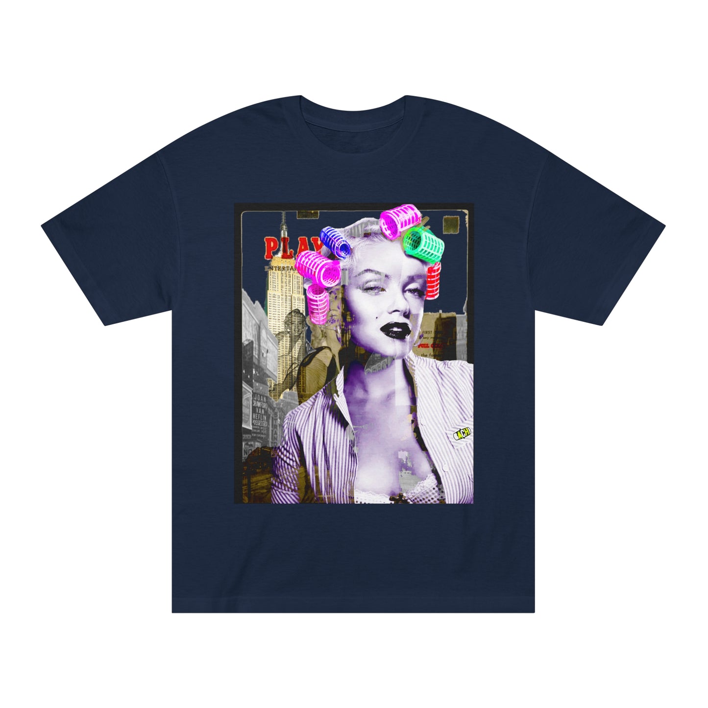 Unisex T-shirt Marilyn Monroe Pink Rollers